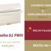 Actie akoestische piano kopen - Yamaha b1 PWH wit hoogglans - Cashback 350 euro en jubileumkorting