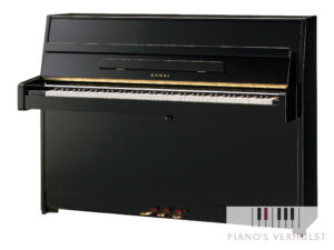 Kawai K-15E piano - akoestische piano in zwart hoogglans - studiepiano voor beginner
