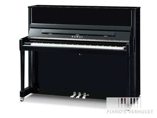 Kawai K300 - akoestische piano in zwart hoogglans chroom