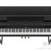 Roland LX 708 PE - Roland digitale piano zwart met open klavierklep in bovenaanzicht
