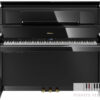 Roland LX 708 PE - Roland digitale piano zwart - vooraanzicht met open klavierklep