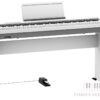 Roland FP-30X witte draagbare digitale piano Roland met onderstel en pedaal