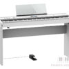 Roland FP-60X WH - witte draagbare digitale piano met onderstel en pedaal
