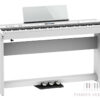 Roland FP-60X WH - witte draagbare digitale piano met onderstel en pedaalunit